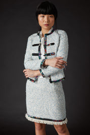 SKYLENCE - Chelsea Tang Tweed Jacket Blue