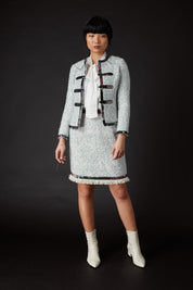 SKYLENCE - Chelsea Tang Tweed Jacket Blue