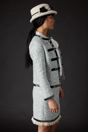 SKYLENCE - Chelsea Tang Tweed Jacket Blue