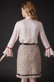 SKYLENCE - Chelsea Tang Tweed Skirt Multi - SAMPLE SALE LONDON 