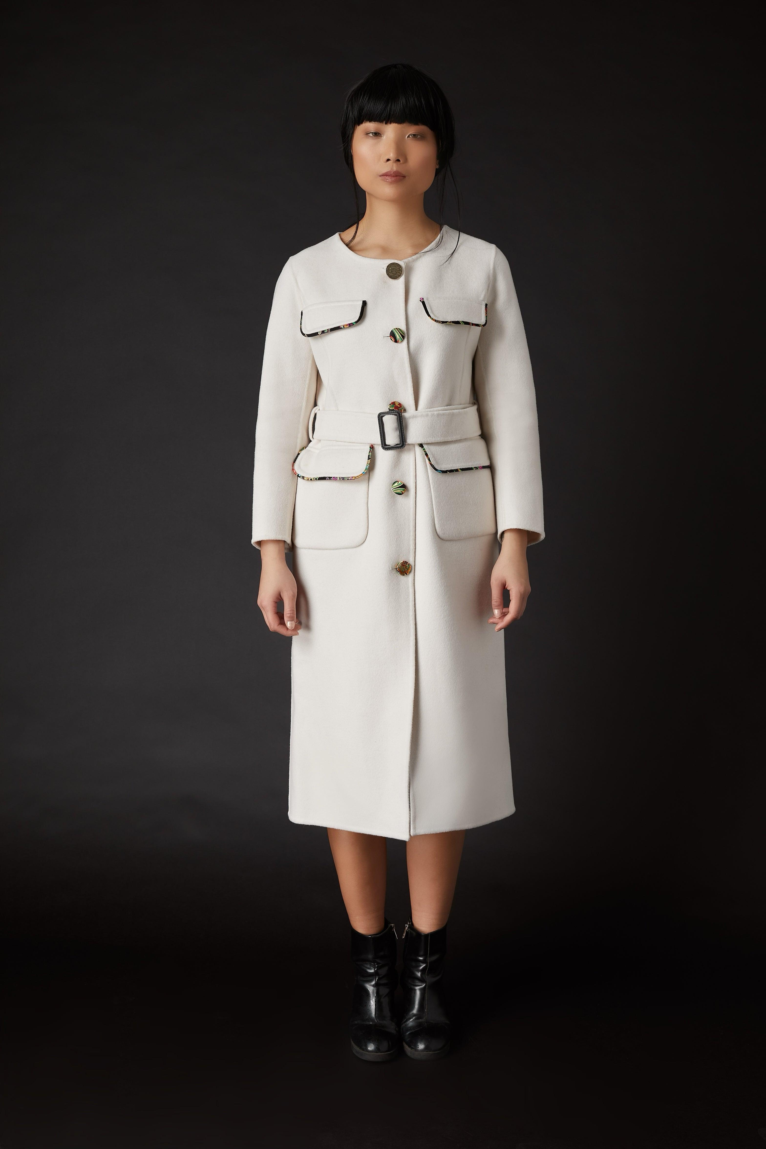 SKYLENCE - Lin Military Coat White - SAMPLE SALE LONDON 