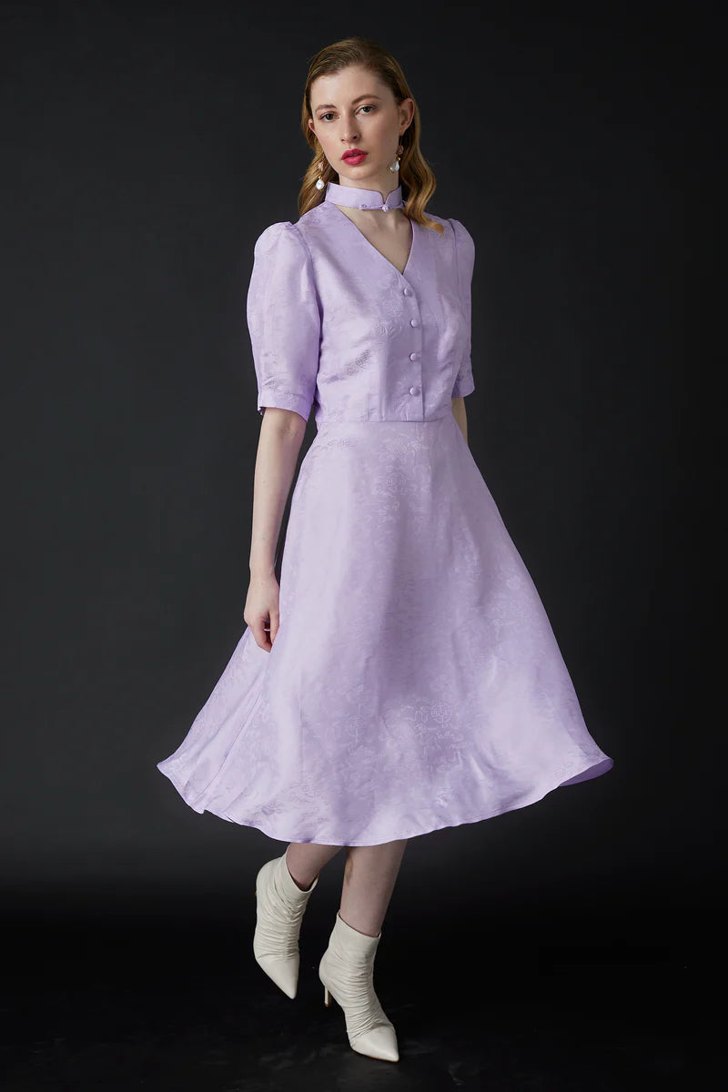 SKYLENCE - Lily Tea Dress Lilac