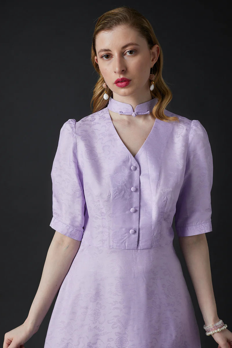 SKYLENCE - Lily Tea Dress Lilac