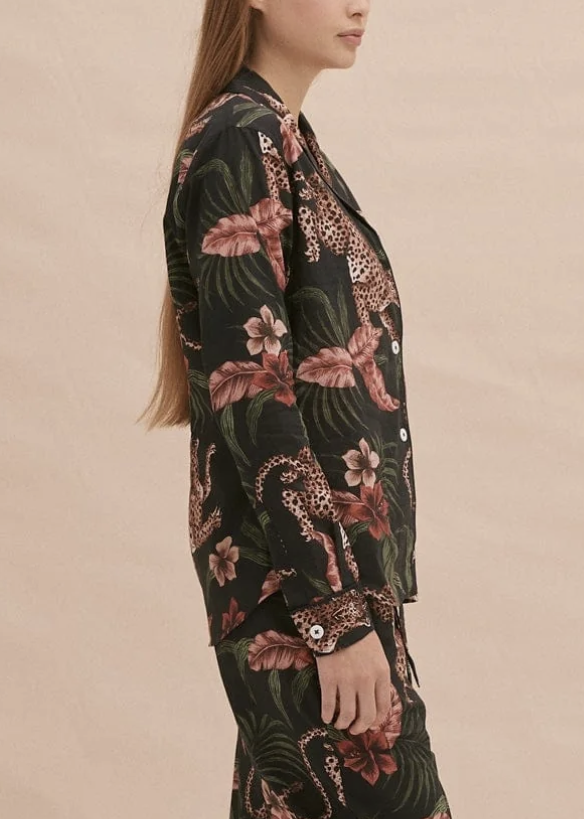 Desmond & Dempsey - SOLEIA Long Sleeve Pyjama Shirt