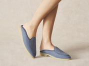 Stride Mule Loafers in Bleu Celadon Merlinen