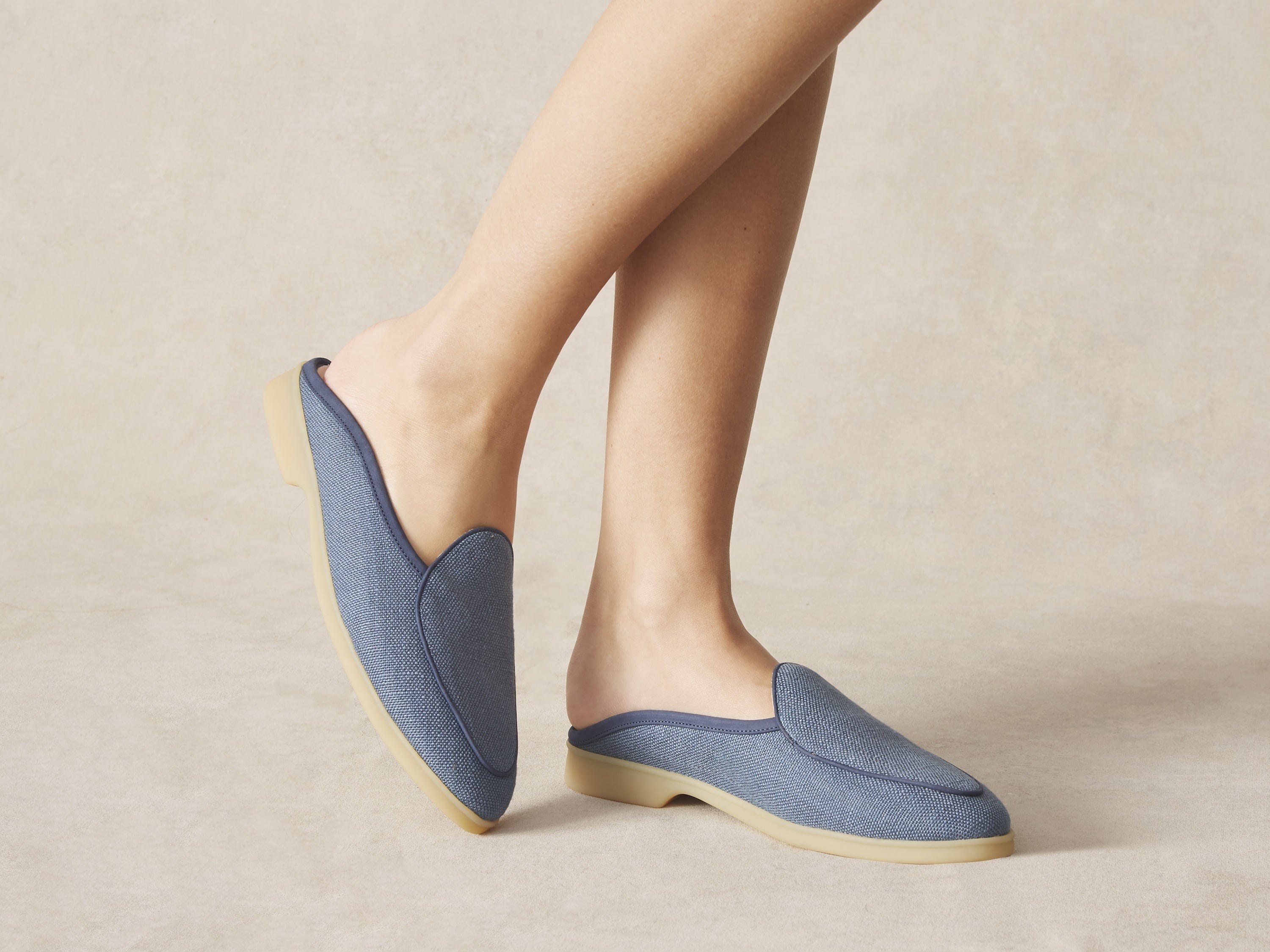 Stride Mule Loafers in Bleu Celadon Merlinen