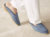 Stride Mule Loafers in Bleu Celadon Merlinen