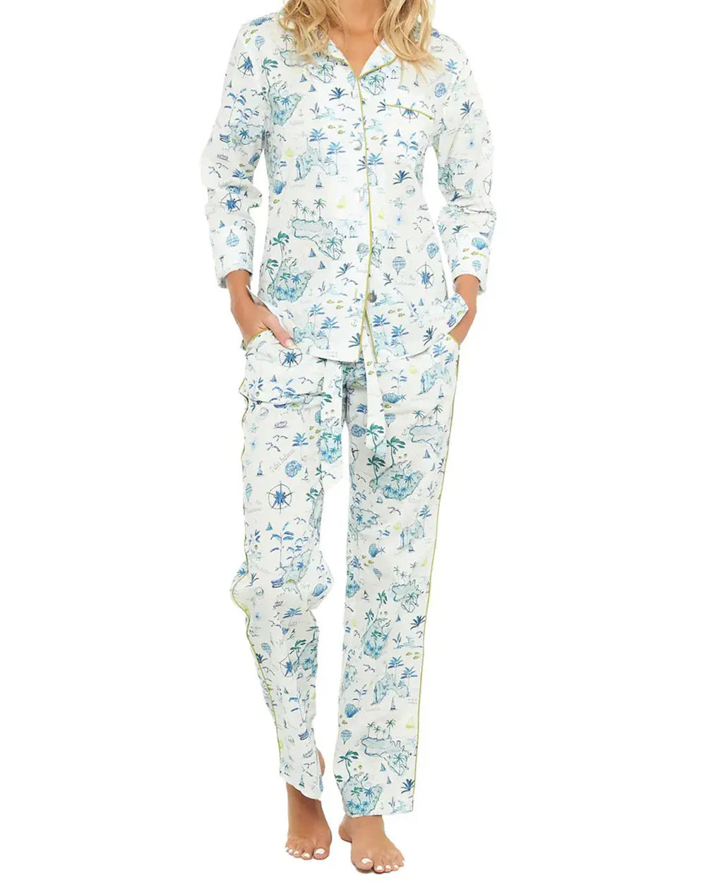 The Lazy Poet - Emma Pajama Set in Islas Baleares - S