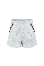 SKYLENCE - Chelsea Tang Tweed Shorts Blue - SAMPLE SALE LONDON 