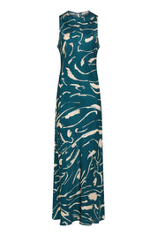 Valencia Dress Teal Tide Silk Twill