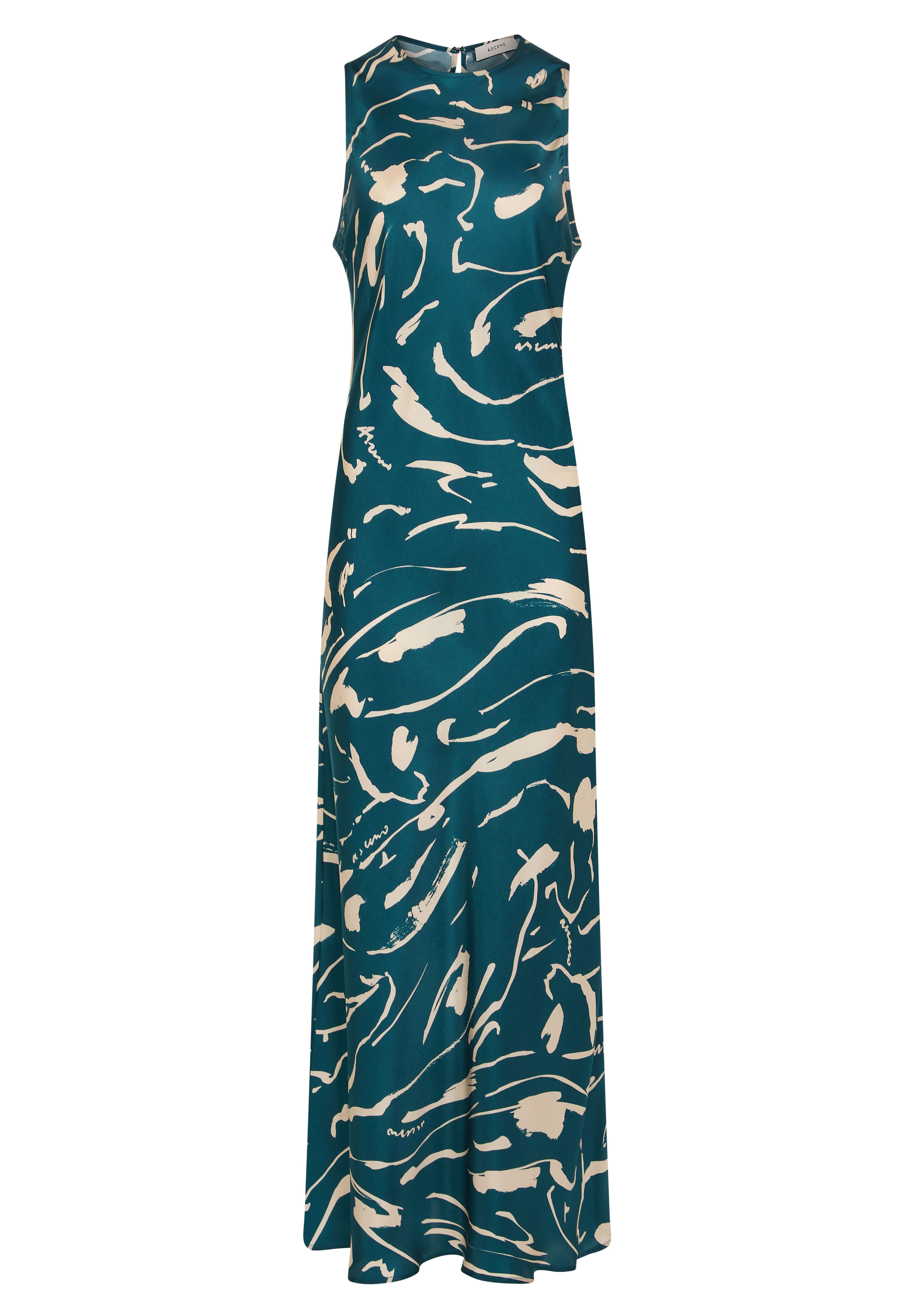 Valencia Dress Teal Tide Silk Twill