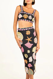 Oceanus New York Hand Beaded Top