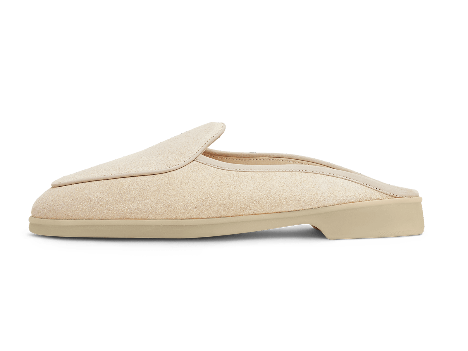 Stride Mule Loafers in Argile Glove Suede Natural Sole