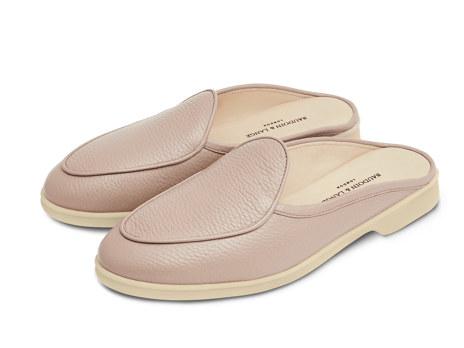 Stride Mule Loafers in Marron Glace Deerskin Natural Sole