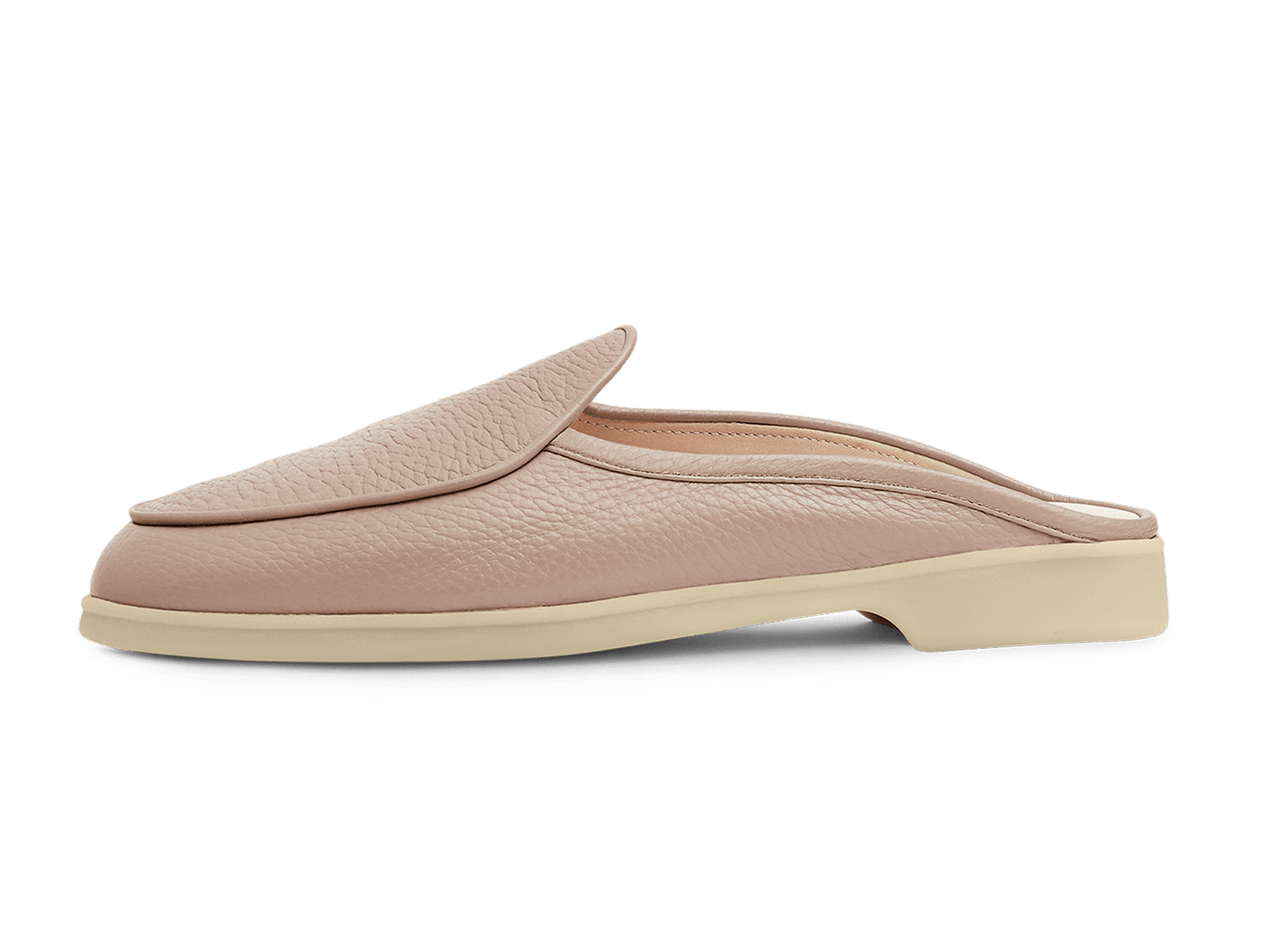 Stride Mule Loafers in Marron Glace Deerskin Natural Sole