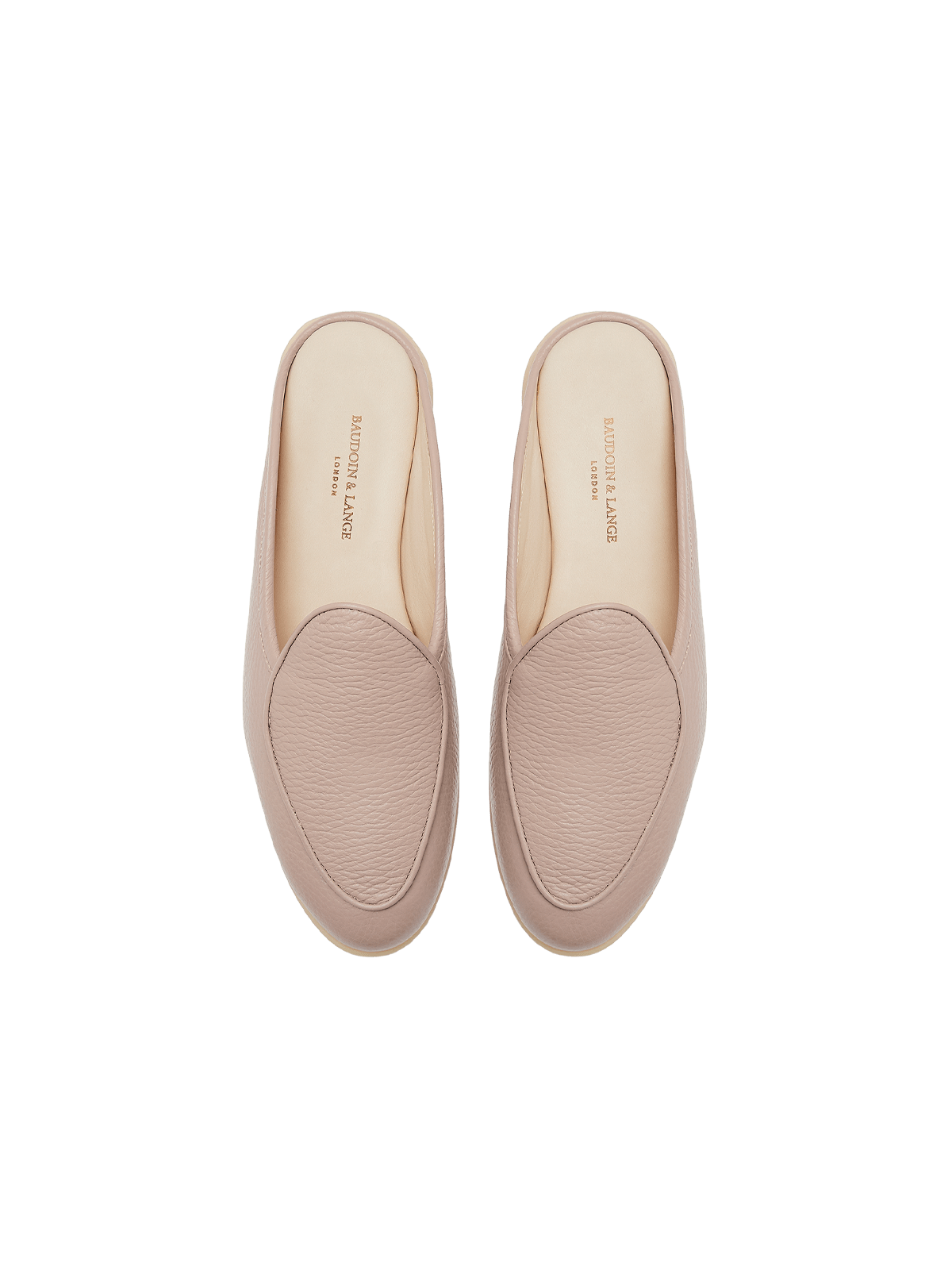 Stride Mule Loafers in Marron Glace Deerskin Natural Sole