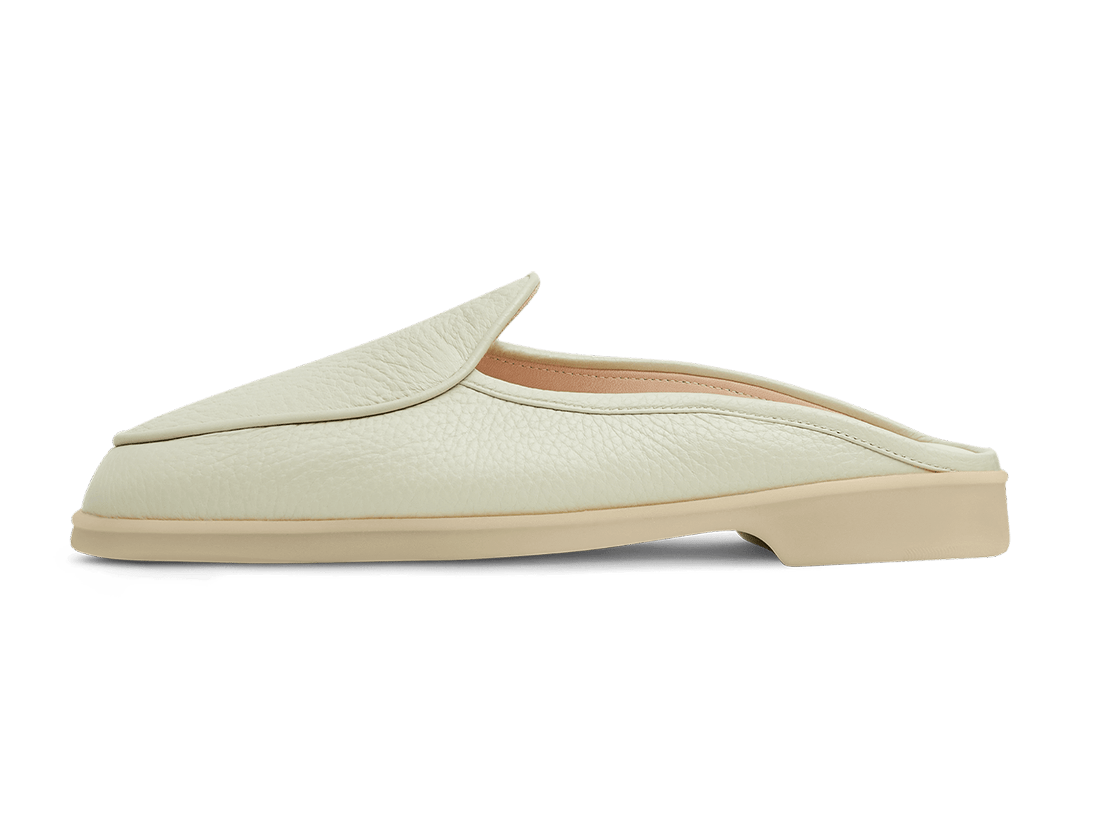 Stride Mule Loafers in Pistachio Deerskin Natural Sole