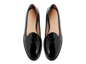 Sagan Ginkgo Loafers in Nero Patent with Rubber Sole