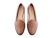 Sagan Ginkgo Loafers in Marron Rose Patent with Rubber Sole