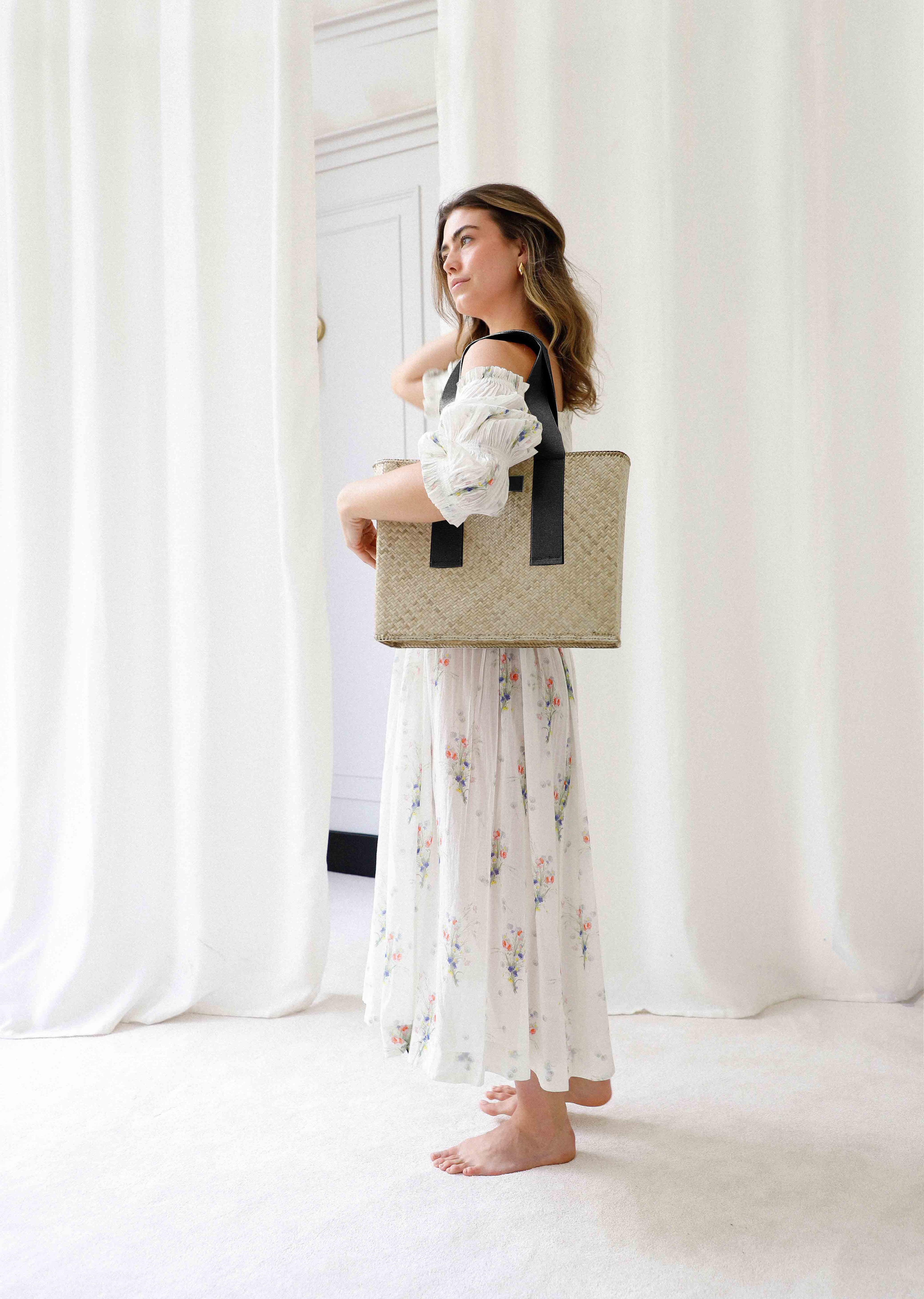 Canvas & Black Anissa - Small Tote