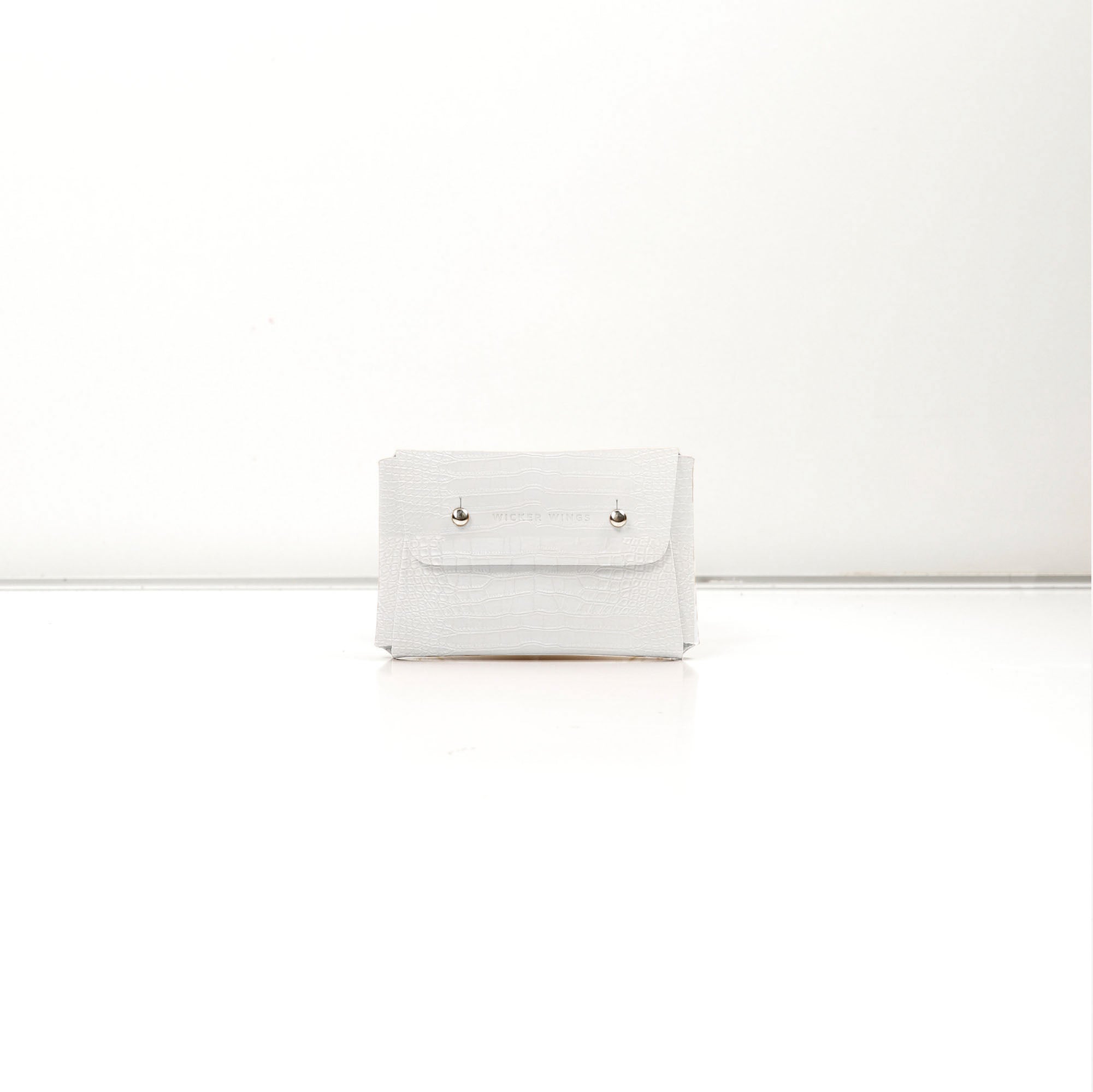 White Croco Kuai Small Pouch