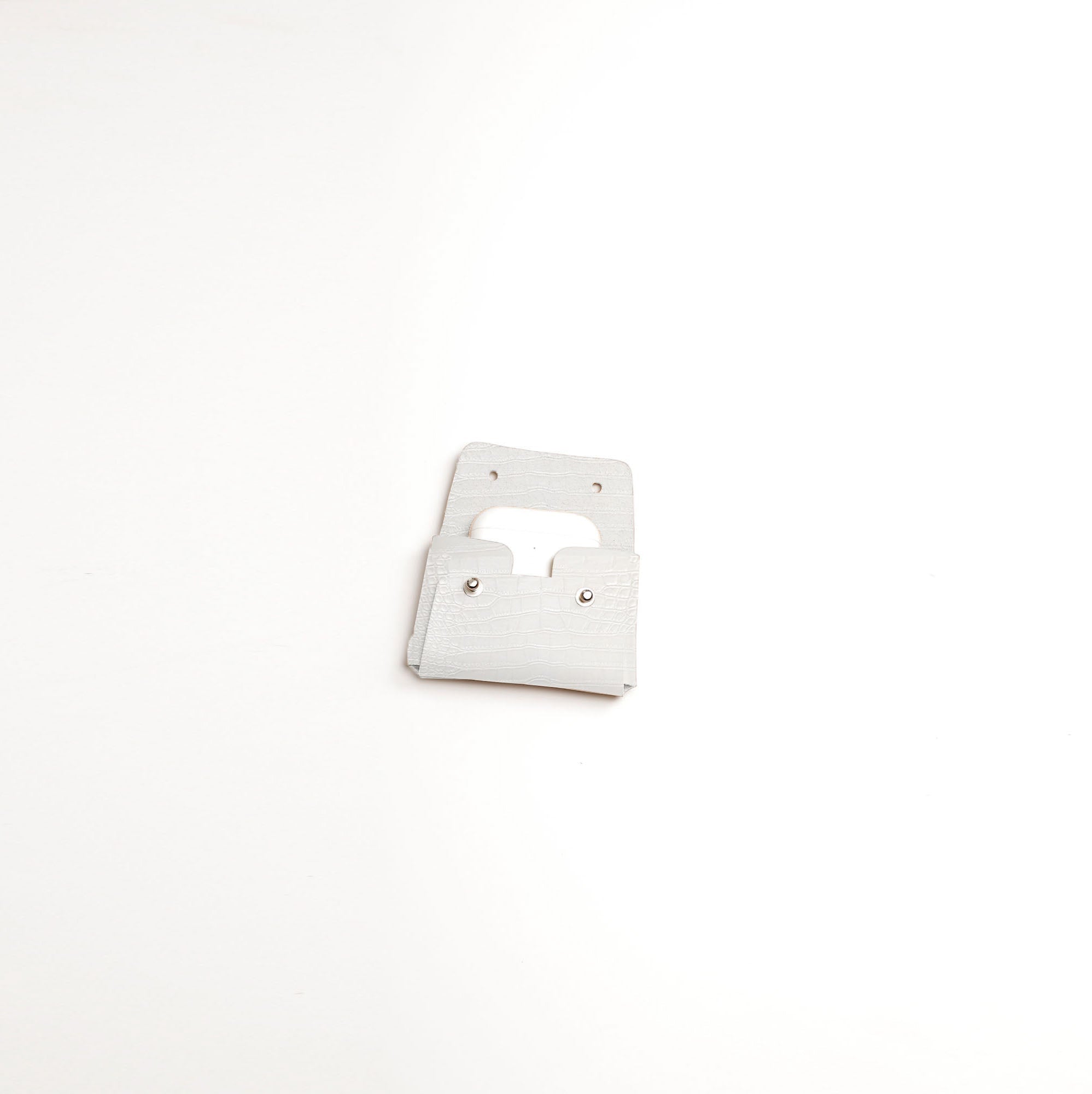 White Croco Kuai Small Pouch