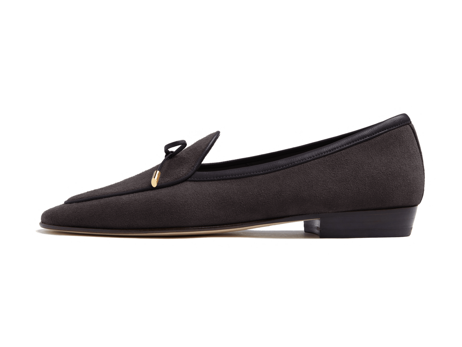 String Womens Loafers  Bark Grey Suede