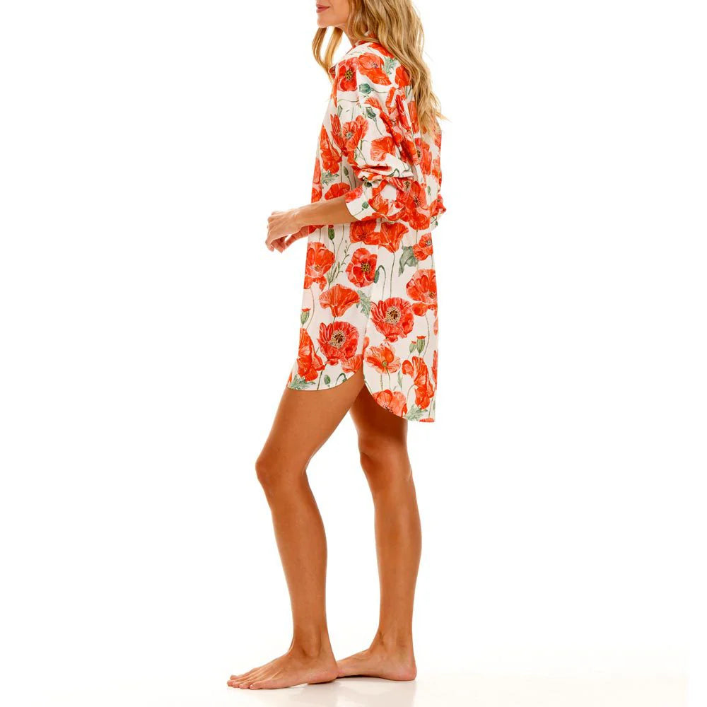 The lazy poet - Zoe Coquelicot Shirt Dress - S