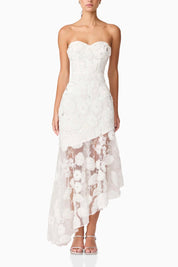 Elliatt Carol Strapless Gown - White Size S/UK8
