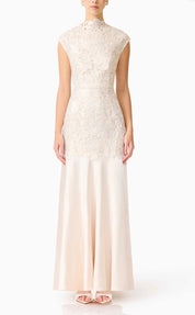 Elliatt Nicoletta High Neck Gown - Gold Size S/UK8