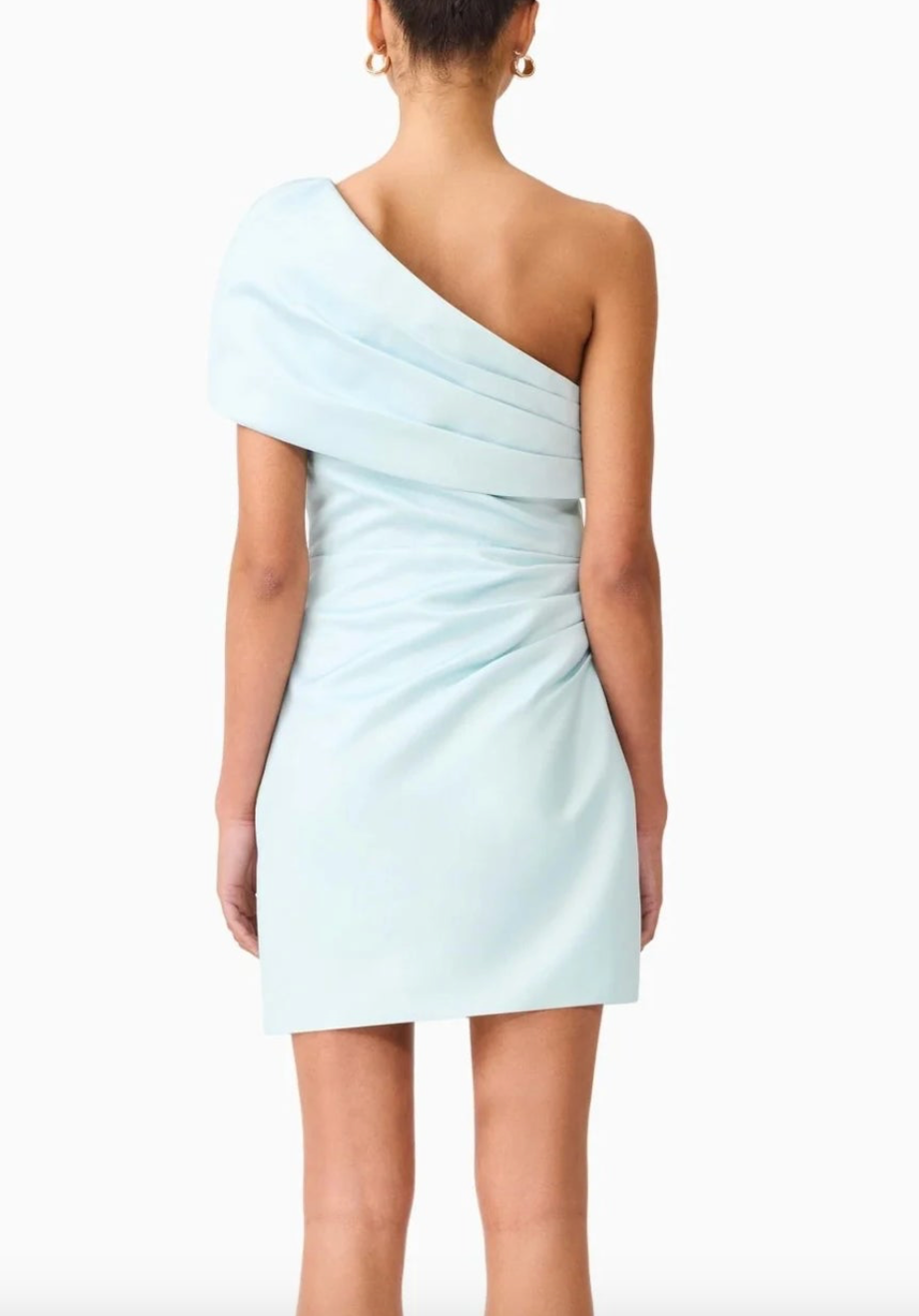 Elliatt Harper Asymmetrical Mini Dress - Baby Blue Floral Size S/UK8