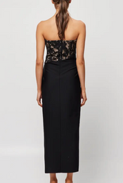 Elliatt Carsyn Sleeveless Midi Dress - Black Size XL/UK14