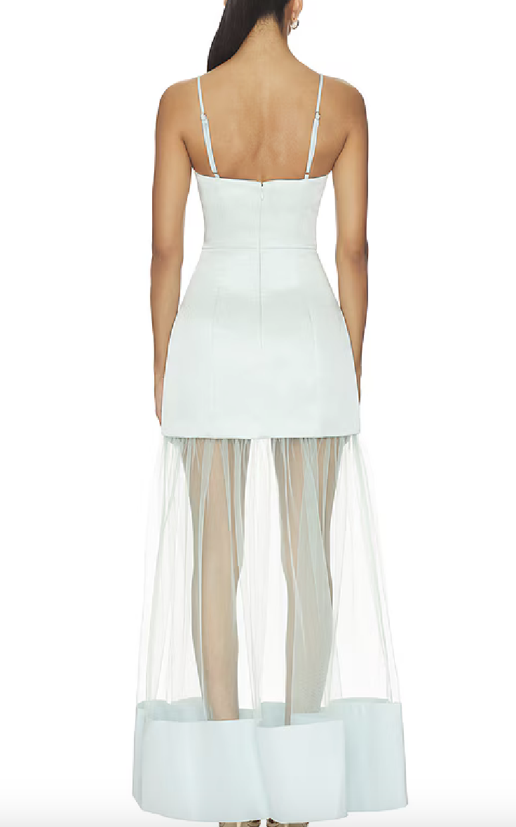 Elliatt Marcella Strapless Gown in Seafoam - Sea Green Size S/UK8