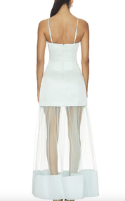 Elliatt Marcella Strapless Gown in Seafoam - Sea Green Size S/UK8