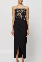 Elliatt Carsyn Sleeveless Midi Dress - Black Size XL/UK14