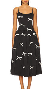 Elliatt Ursula A-Line Midi Dress - Black