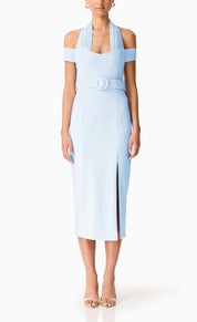 Elliatt Ruby Halter Midi Dress - Blue Size S/UK8