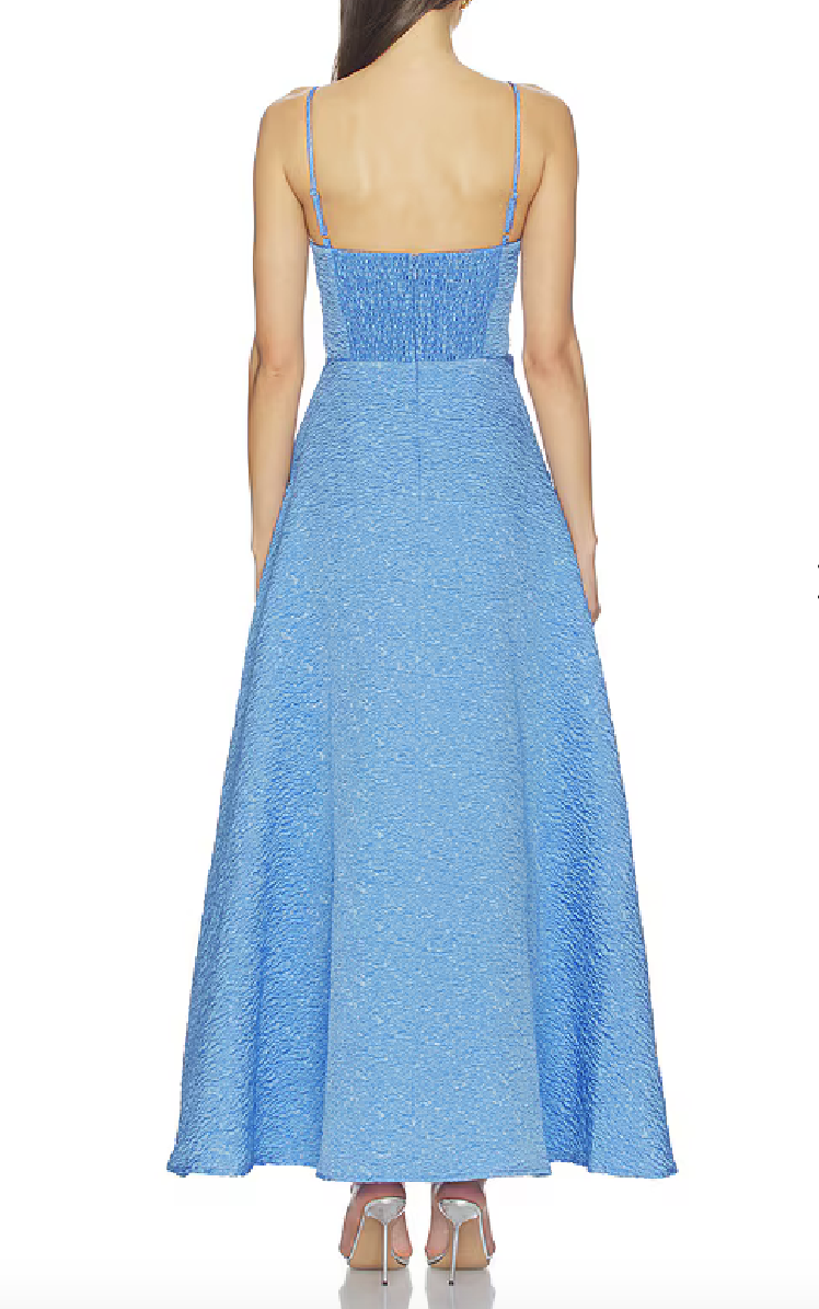 Elliatt Briallen Textured Gown - Blue Size S/UK8