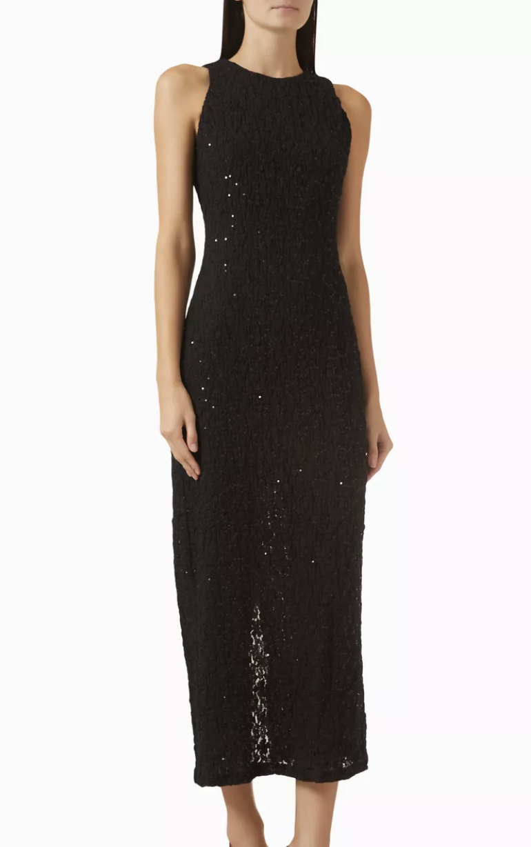 Elliatt CURAAE Anais Midi Dress - Black Size S/UK8