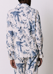 Desmond & Dempsey - Bromley Parrot Shirt Blue - Size XS