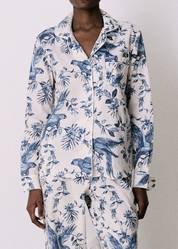 Desmond & Dempsey - Bromley Parrot Shirt Blue - Size XS