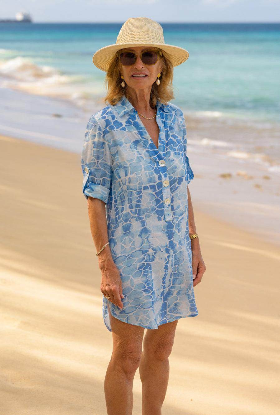 Blue Pebbles Beach Shirt