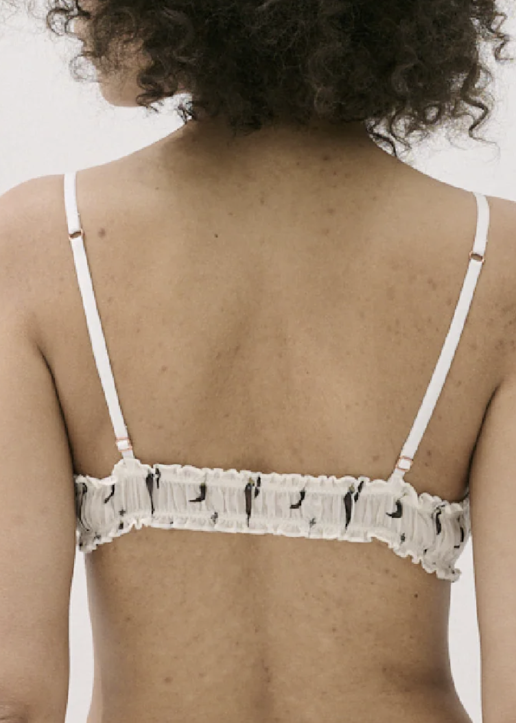 Desmond & Dempsey PICANTE Cream Bralette - Size XXL