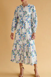 CLEO Dress - Lilac Trellis