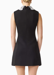 Elliatt Elysia Lace Collar Mini Dress - Black/White Size S