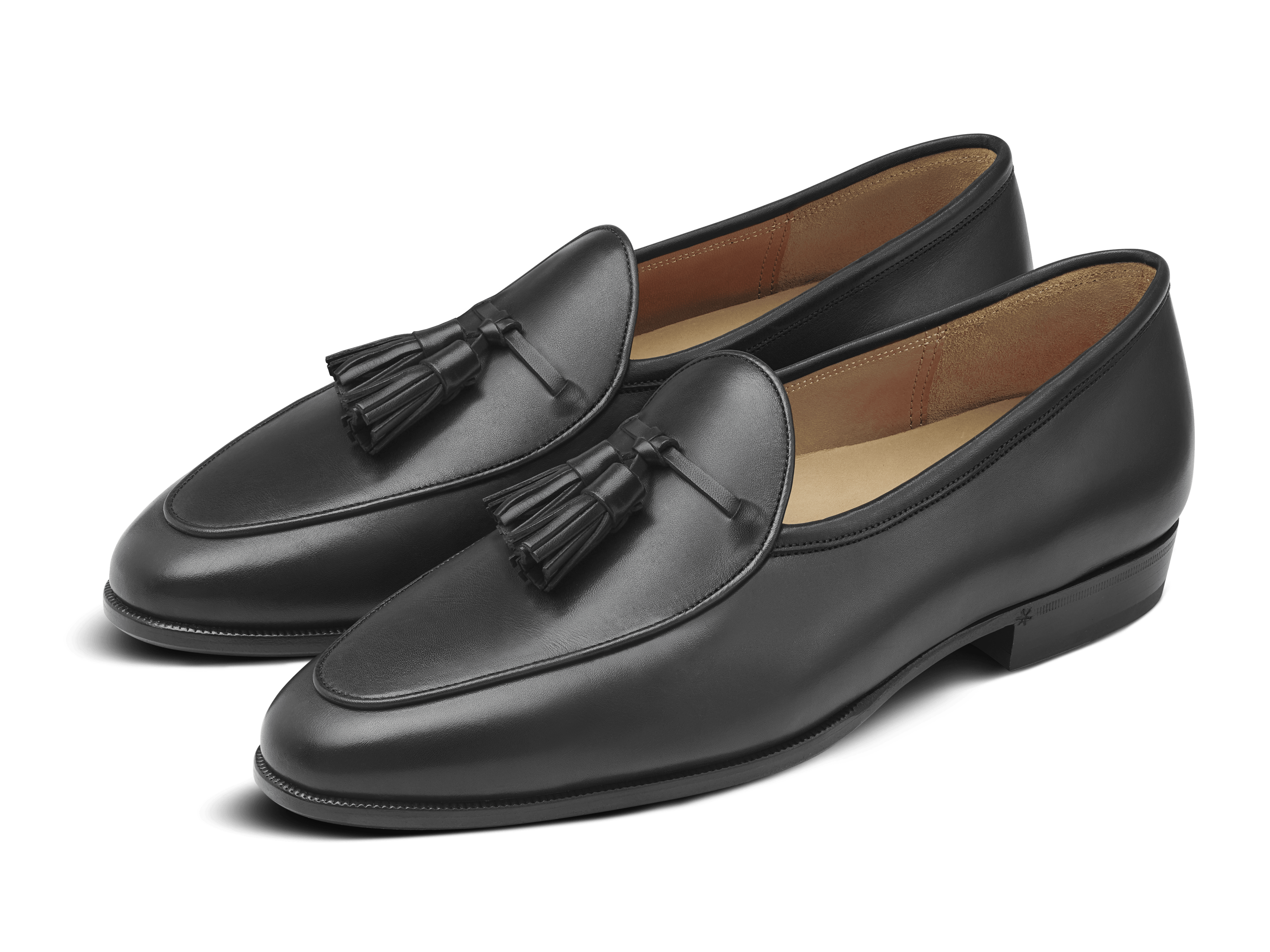 Sagan Grand Tassels in Black Calf (4664880463949)