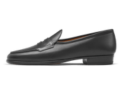 Sagan Grand Penny in Black Calf Loafers