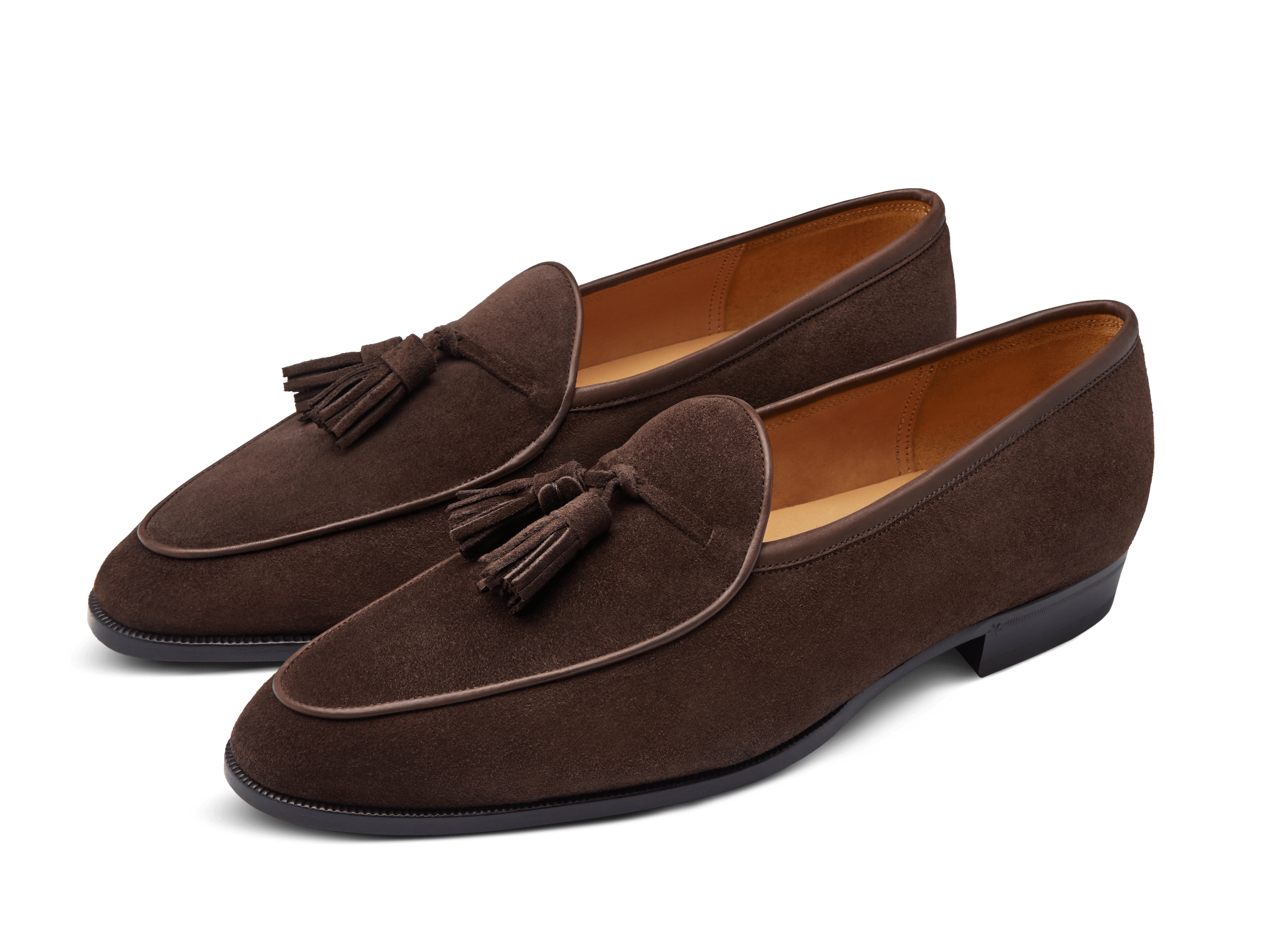 Sagan Grand Tassels in Dark Brown Glove Suede (4656682565709)