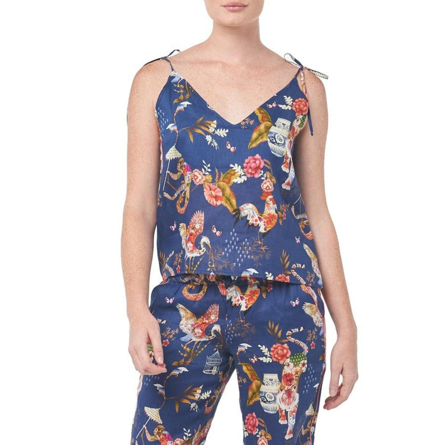 The Lazy Poet - Amelie Secret Garden Blue Pajama - S