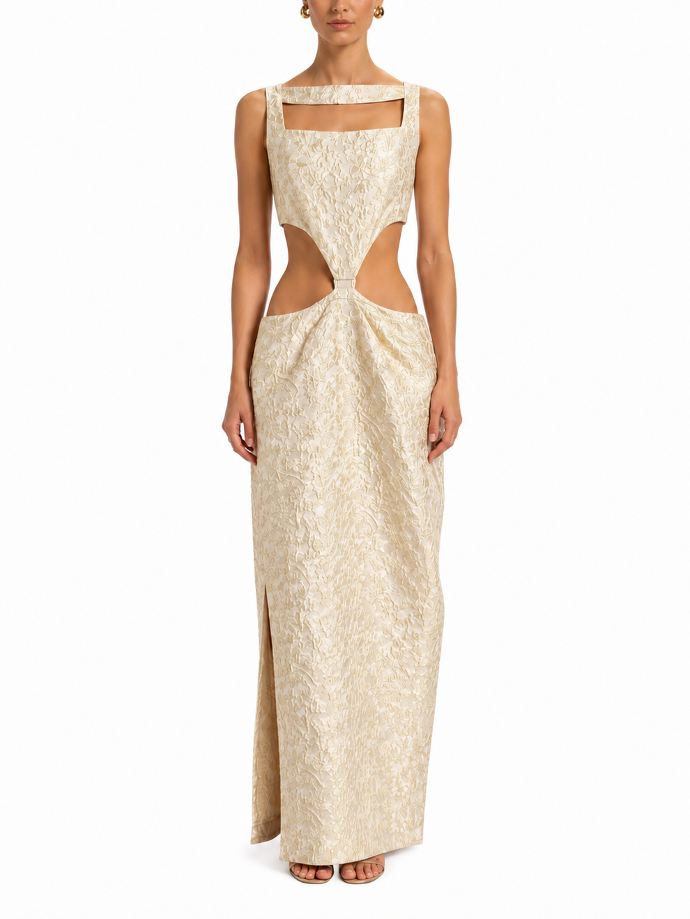 Elliatt CURAAE Fleuris Maxi Dress - Lemon Yellow Size S/UK8
